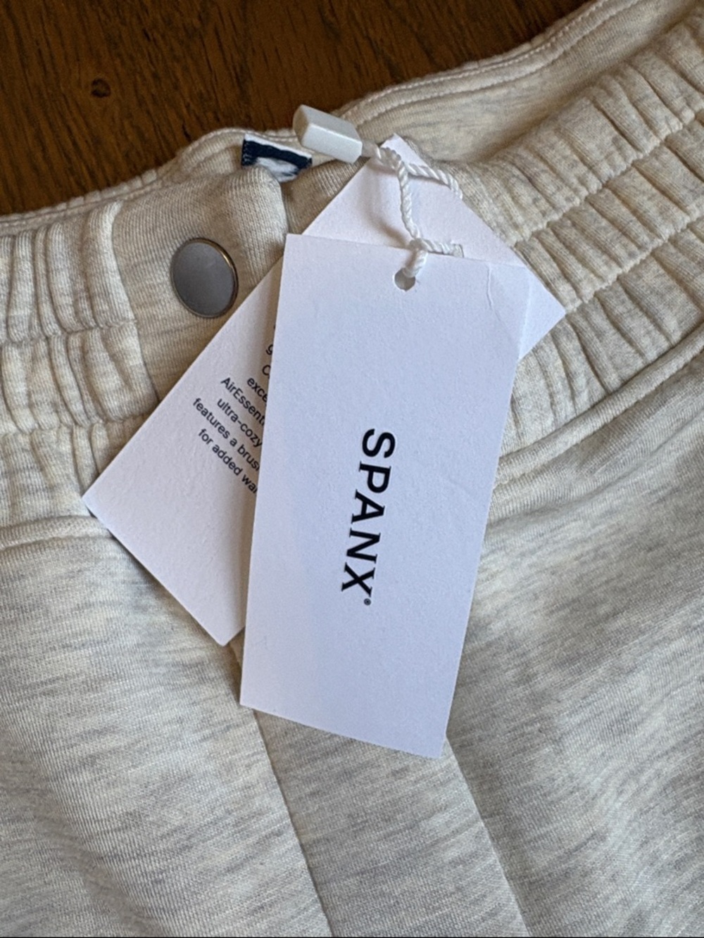 NWT spanx AirEssentials Brushed Straight Leg Pant - Heather Cream size 1x - Picture 3 of 5